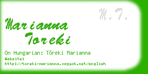 marianna toreki business card