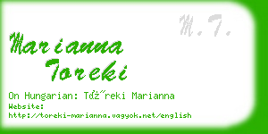 marianna toreki business card